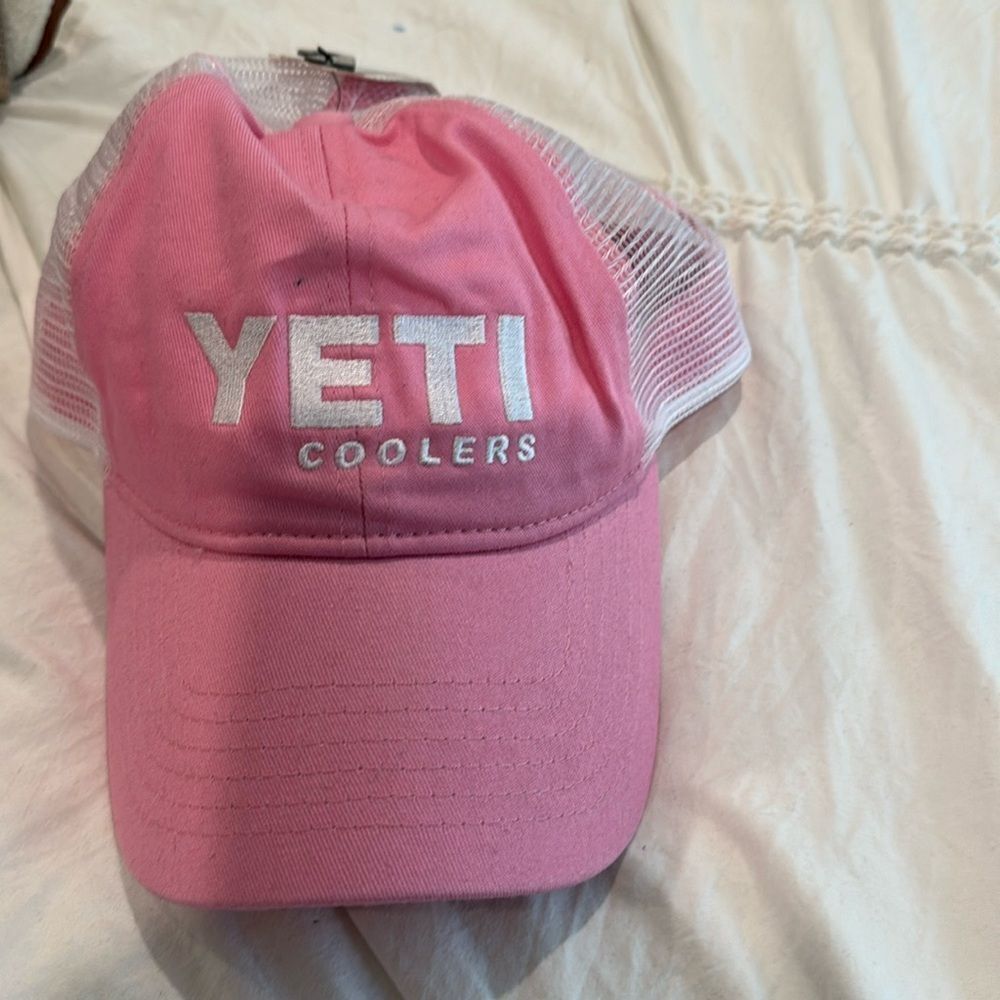 Newest tag, pink, yeti, baseball cap hat